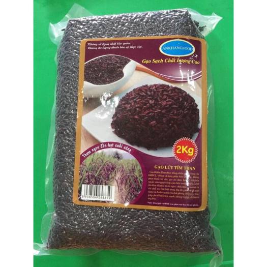 GẠO LỨT TÍM THAN AN KHANG FOOD (HÚT CHÂN KHÔNG 2KG)