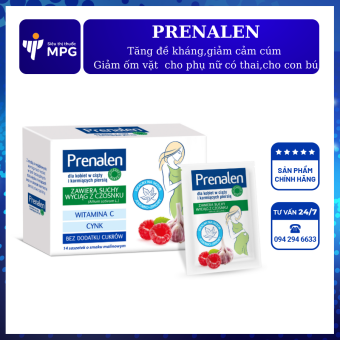 Prenalen ( Hộp 14 gói): Tăng đề kháng, giúp giảm cảm cúm, ốm vặt ở phụ nữ có thai và cho con bú (Made in Ba Lan)