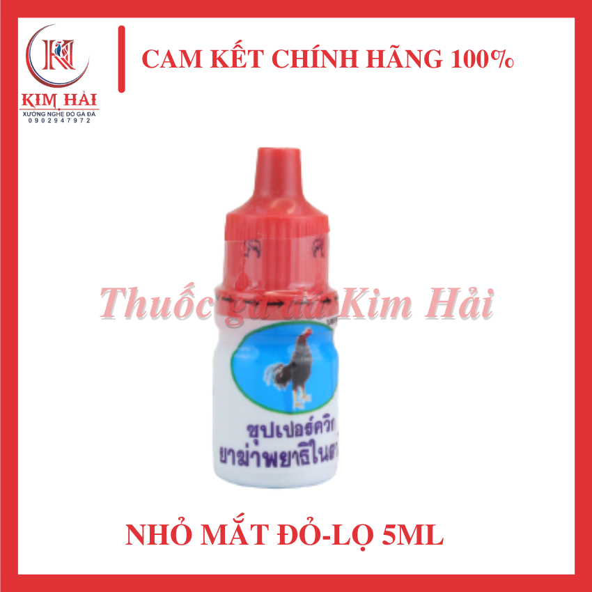 Nhỏ mắt đỏ-lọ 5ml-[nhỏ trực tiếp]-c.h.ữ.a đau mắt,c.h.ấ.n t.h.ươ.ng vùng mắt cho gà đá.