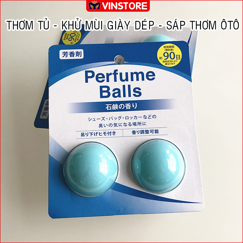Sáp thơm nước hoa khử mùi Vinstore Perfume Balls, chuyên dùng khử mùi hôi phòng giày dép nhà vệ sinh và khử mùi xe ô tô hiệu quả phù hợp sử dụng 4 mùa quanh năm