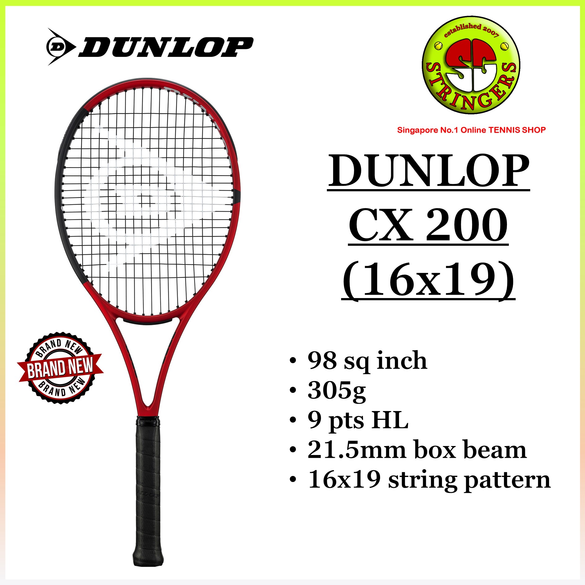 Used Dunlop Racquets CX 200 Unknown Tennis Racquets