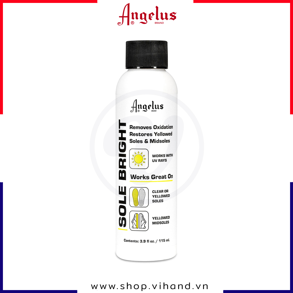 Dung dịch tẩy vết ố vàng đế giày Angelus Sole Bright 115ml