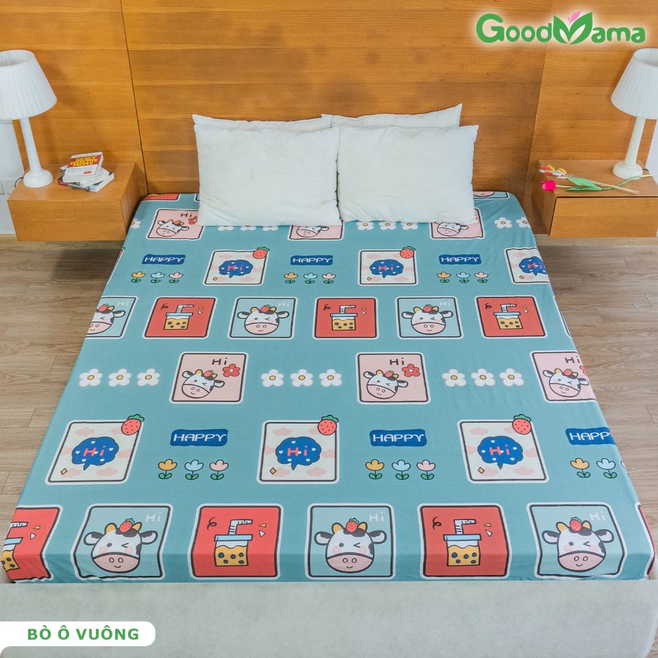 [ĐƯỢC CHỌN MẪU] GA CHỐNG THẤM COTTON GOODMAMA KT 1m8*2m*10cm (ko vỏ gối) BH 6 tháng- Lỗi 1 Đổi 1
