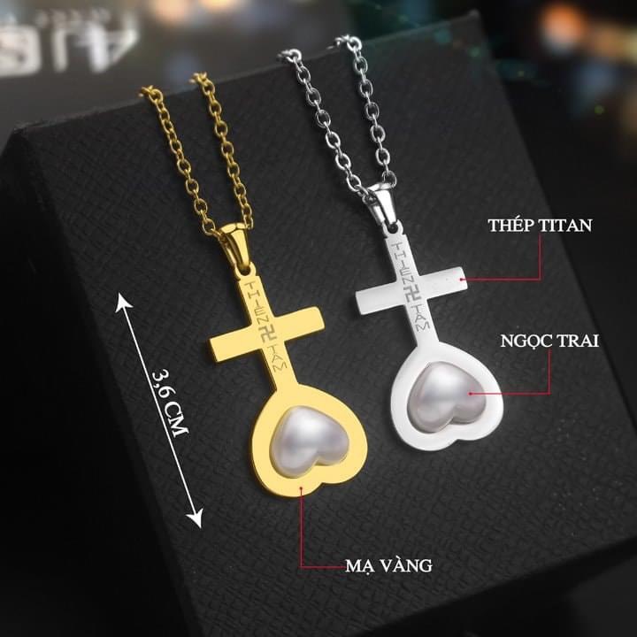 Mặt dây chuyền thiên tâm ngọc trai