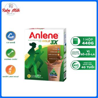 Sữa Bột Anlene Gold 3X Hương Socola Hộp Giấy 440g