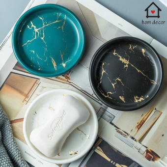 Kệ Đựng Xà Bông Cục, Khay Đựng Xà Bông Đá Vân Cẩm Thạch Cao Cấp Phủ Bóng