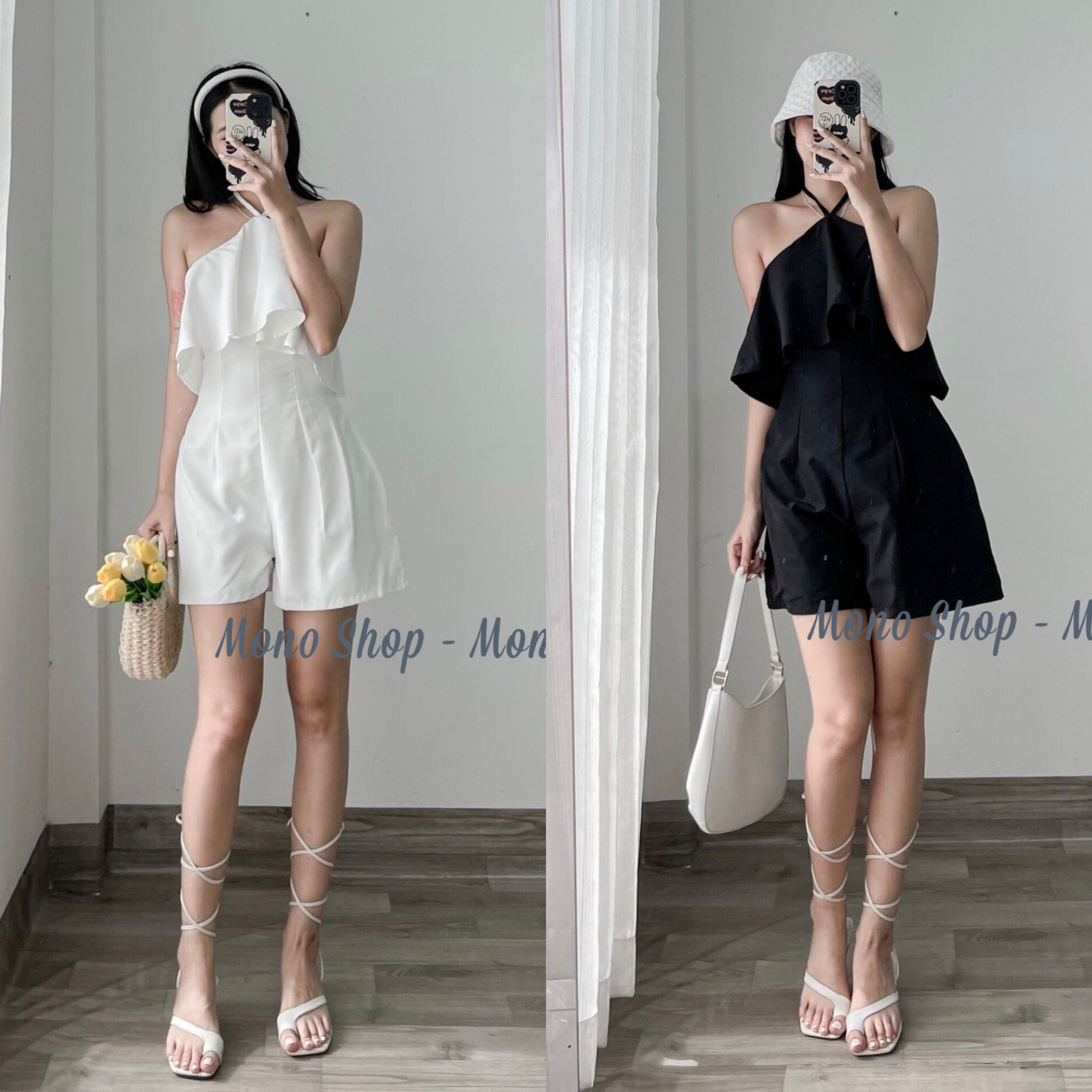 Jum cổ yếm bèo ngực hở lưng Ảnh thật/ sẵn mono shop, monoshopdn, monoshop