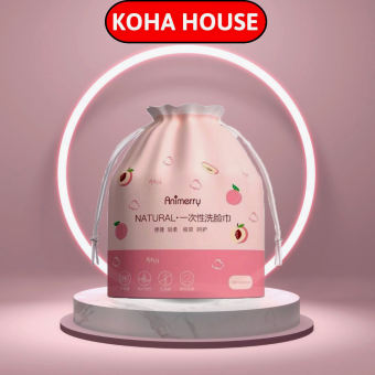 Khăn Mặt Khô Aminerry (dùng 1 lần, tẩy trang lau khô lau ướt, khăn lau mặt trái đào siêu mềm mịn)