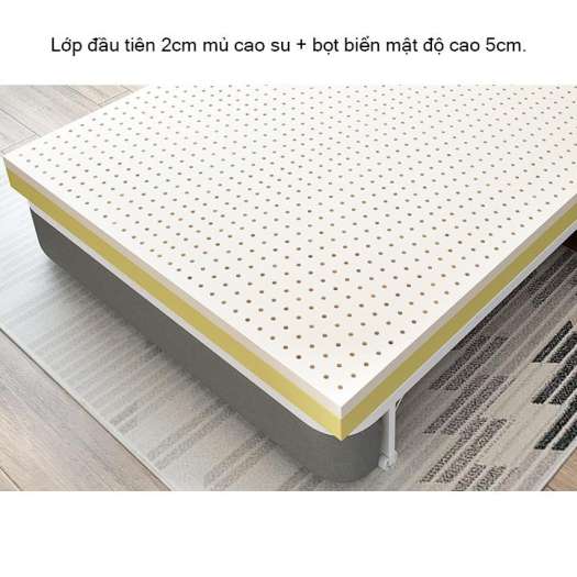 Có Video] Giường Đa Năng Nệm Cao Su Kiêm Ghế Sofa Giường 1m95 x 1m32 Khung Hợp Kim Thép Không Gỉ ( tặng kèm 2 gối trị giá 500k