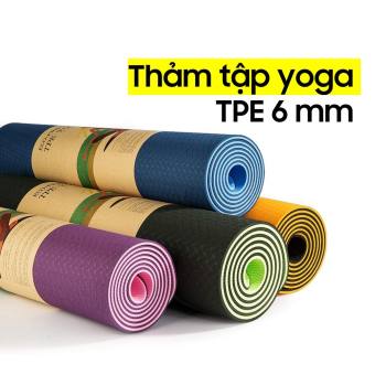 Thảm Yoga, Gym, Fitness Cao Cấp Dày 6Mm Tpe Hàn Quốc