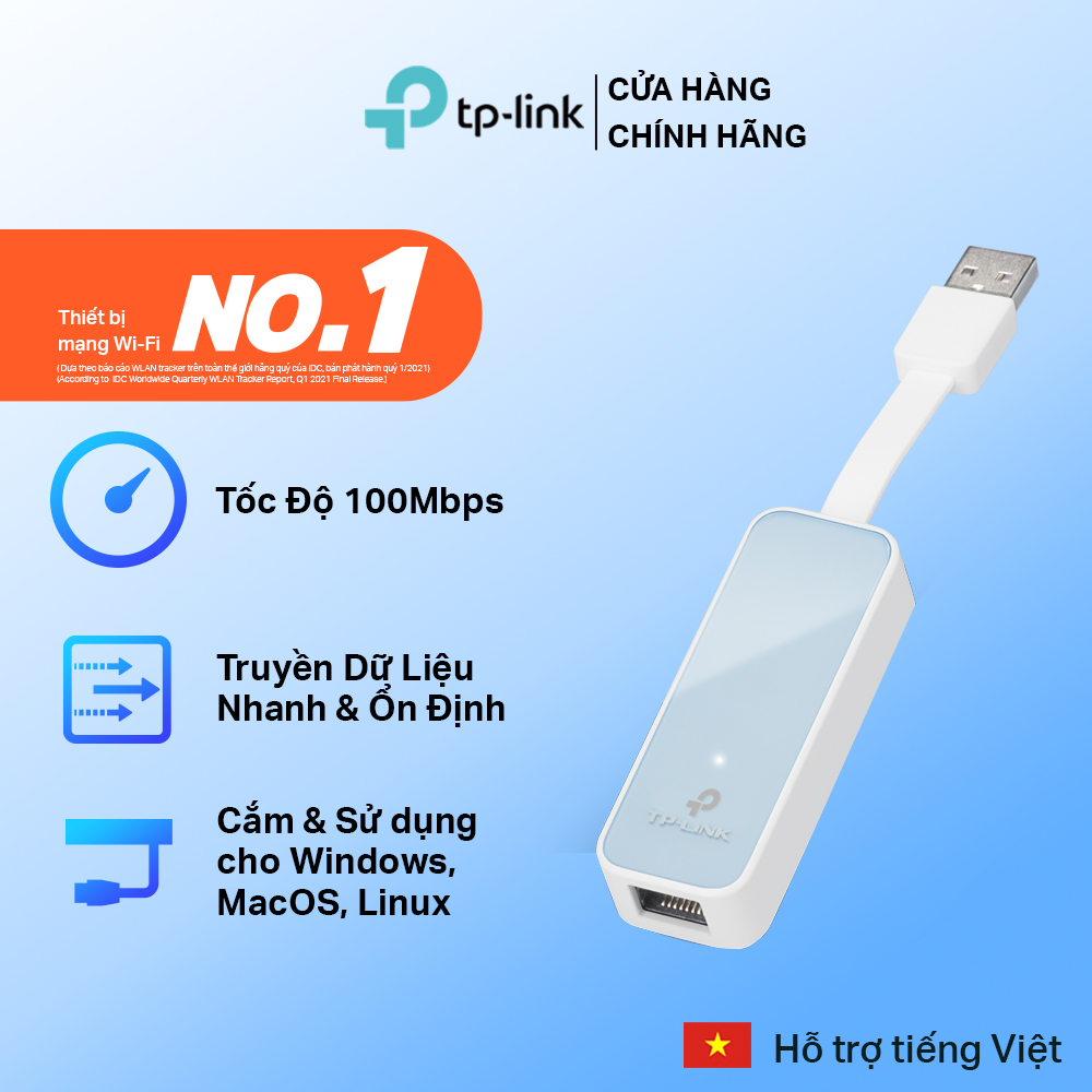 Bộ chuyển đổi mạng usb sang ethernet tp-link ue200 / ue300 tốc độ 100/1000 mbps