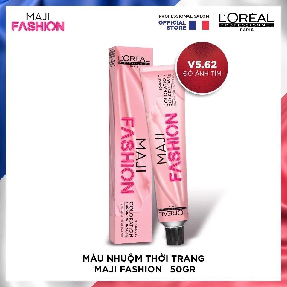Màu nhuộm tóc cao cấp L'Oreal Majifashion V5.62 50ml kèm oxy