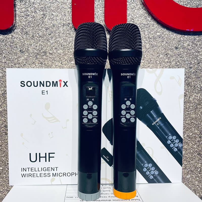 Micro không dây echo soundmix e1 - micro không dây cao cấp tích hợp bass, treble và echo - hàng chính hãng - gia khang shop