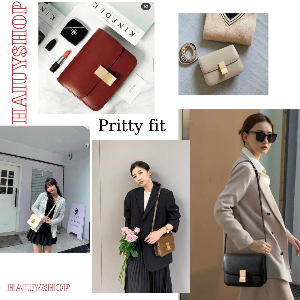 Túi xách nữ Pretty Fit Full box tag ( nâu, đen, đỏ, nude)