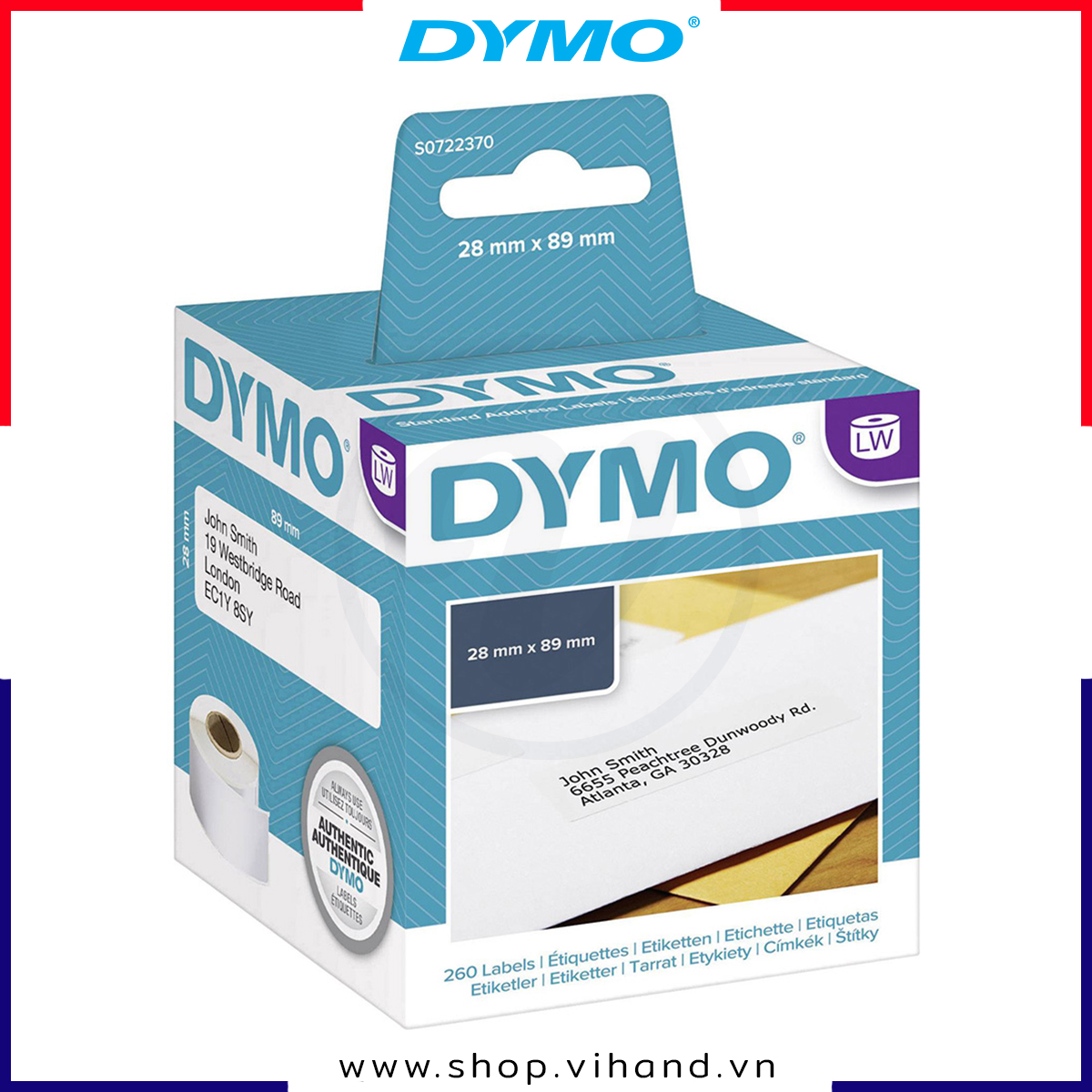 Tem dán in Địa chỉ tiêu chuẩn Dymo giấy 28 x 89mm –