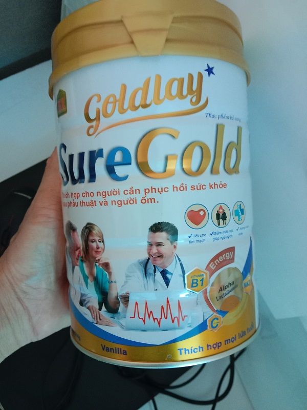 Sữa phục hồi sức khỏe Goldlay Sure Gold 900g - Dinh Dưỡng Đặc Biệt Cho Người Ốm, Người Già Yếu Cần Phục Hồi Sức Khỏe Nhanh