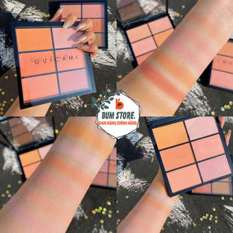 Bảng Má Hồng Guicami 6 Ô Tone Cam Đào Nhẹ Nhàng Nữ Tính, Phấn Hồng Má Mịn Lì Giúp Làn Da Tươi Sáng Rạng Ngời Tự Nhiên.