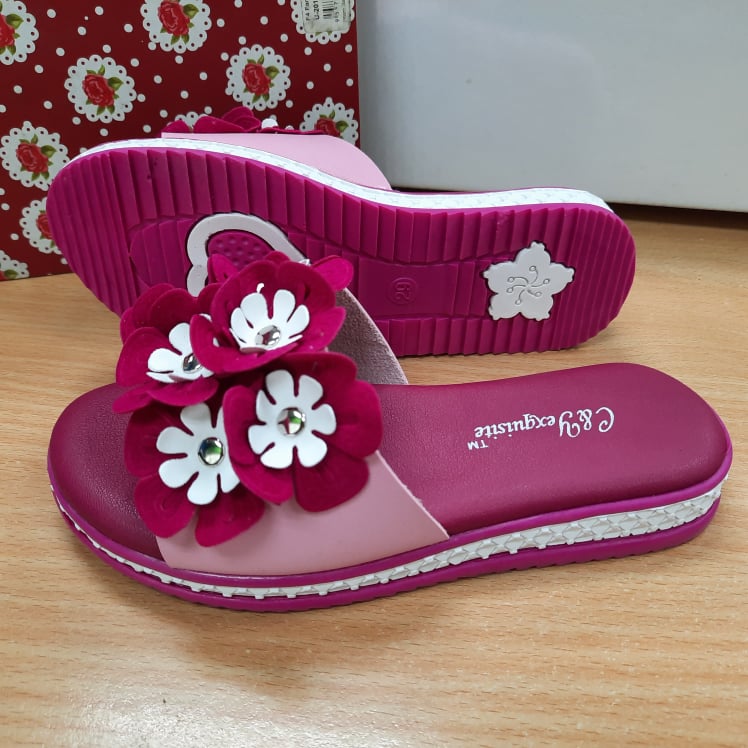 ✨READY STOCK✨ Kasut Kiri Kanan Girl Sandals Kids Baby Fashion Sandal Non-Slip Casual Pu Beach Sandal Design B