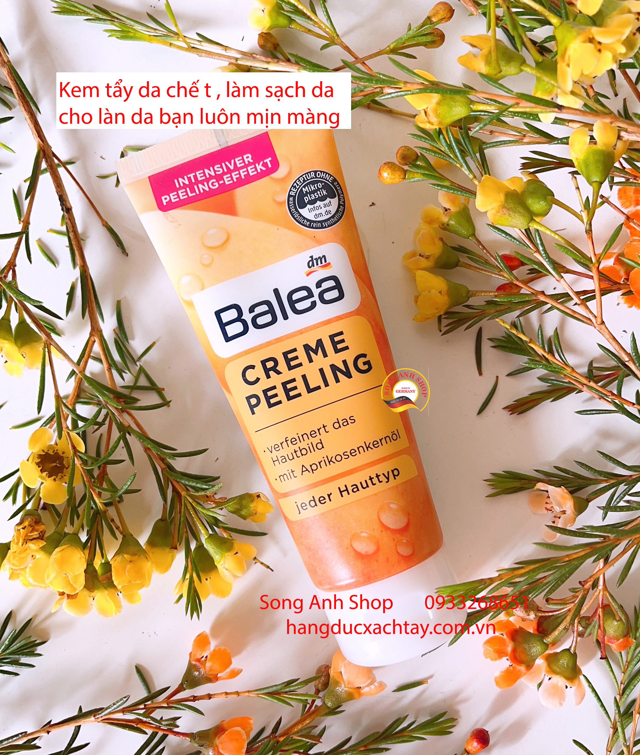 Kem tẩy da chết Balea Creme Peeling tái sinh làn da