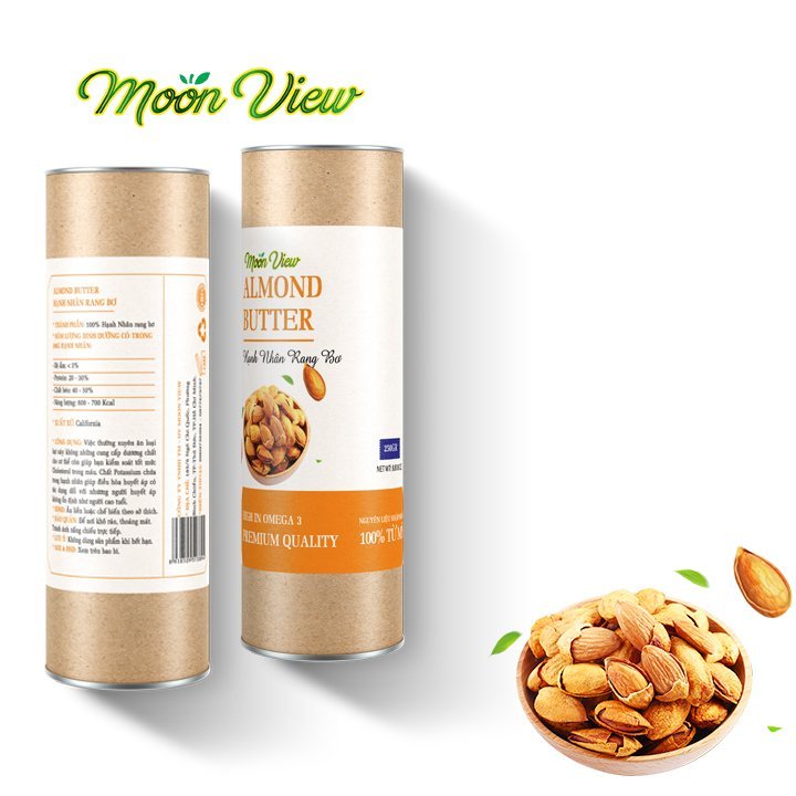 Hạt Hạnh nhân rang bơ còn vỏ hũ 250G loại giòn thơm hảo hạng