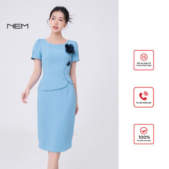 ĐẦM LIỀN ĐÍNH HOA 3D NEM FASHION D20362