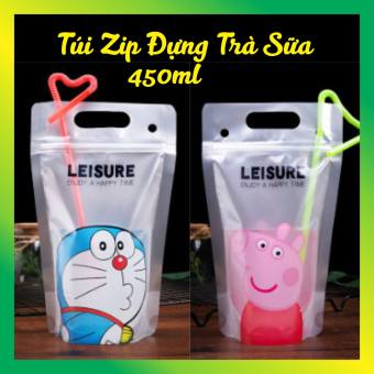Túi zip trà sữa , trà chanh , túi zip đáy đứng