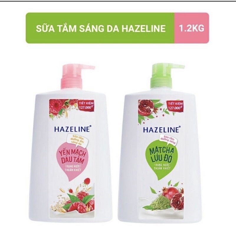 Sữa tắm dưỡng da hazeline chai 1,2l