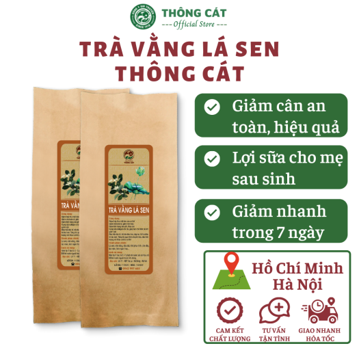 Trà vằng lá sen Đông y gia truyền Thông Cát , Trà Vằng lá sen - giảm cân nhanh cấp tốc, tan mỡ bụng, giảm mỡ đùi, lợi sữa chỉ sau 7 ngày - Trà thảo mộc Thông Cát