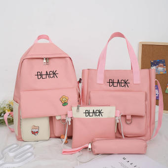 set balo nữ 4 món balo học sinh cấp 2 balo nữ đi học ba lô nữ SB004