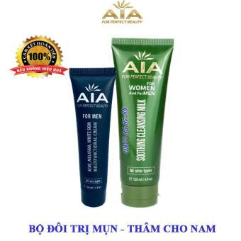 Kem mụn dành cho nam - Bộ đôi mỹ phẩm Mụn - Xóa thâm chuyên sâu dành cho nam AIA COSMETICS