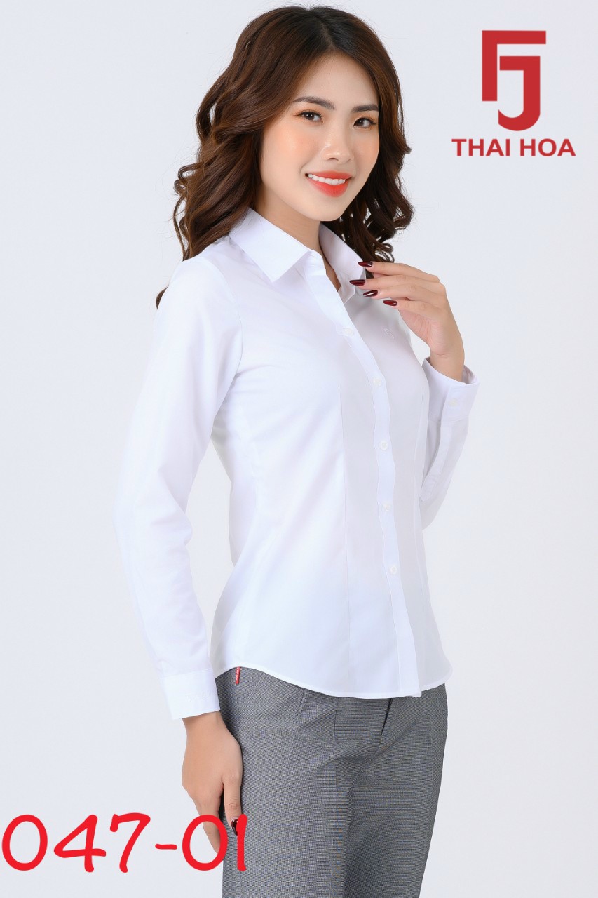 Áo sơmi công sở nữ tay dài - mã 047