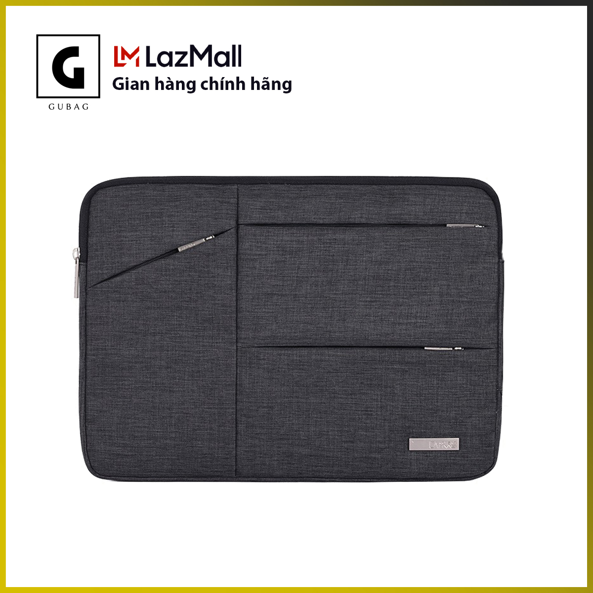 Túi chống sốc laptop, Macbook 13 inch, 14 inch, 15inch, 15,6 inch cao cấp Gu Bag, có qiai xách, 3 ngăn ngoài đựng phụ kiện tiện lợi