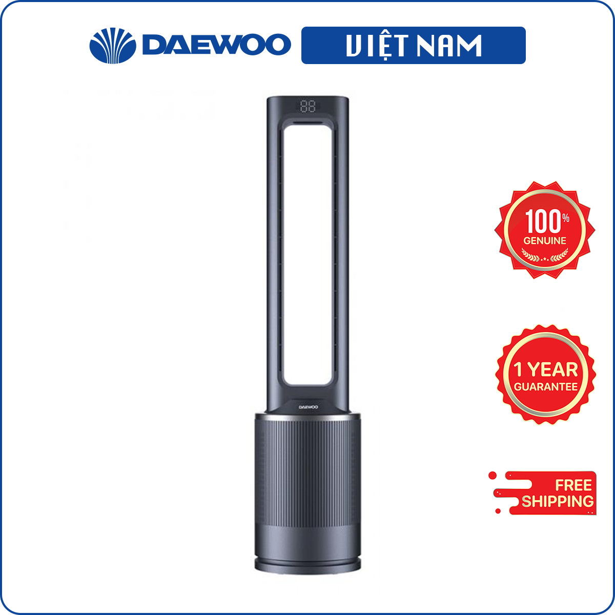 🍀giá ưu đãi 🍀daewoo v8 2022 quạt không cánh 12 cấp gió lọc khử mùi uv diệt khuẩn đèn ngủ chính hãng nhập khẩu