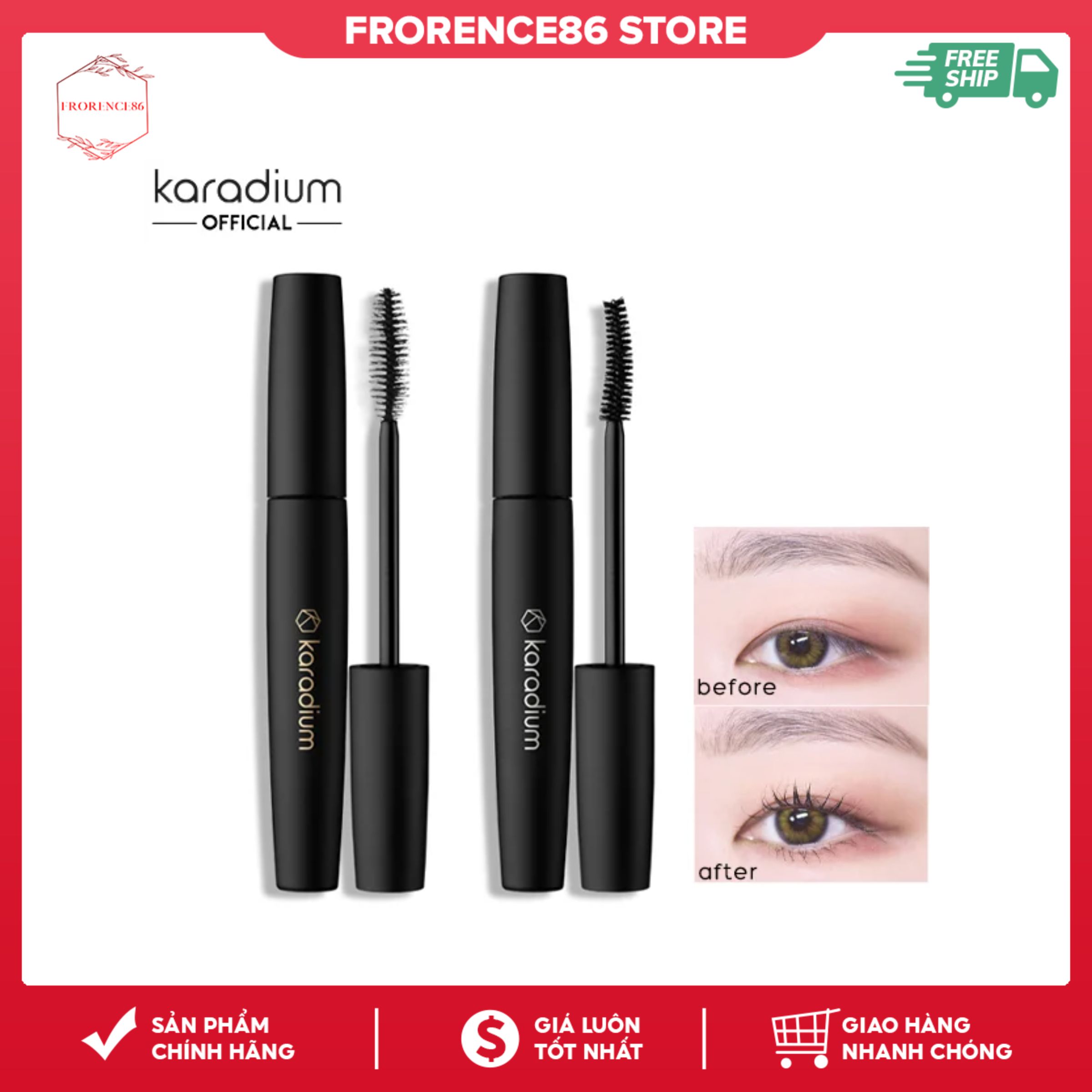 Mascara siêu dày và cong karadium on the top fiber mascara frorence86 store
