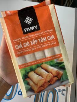 Chả giò FAMY 500G xốp tôm cua - 30 cuốn - 500G