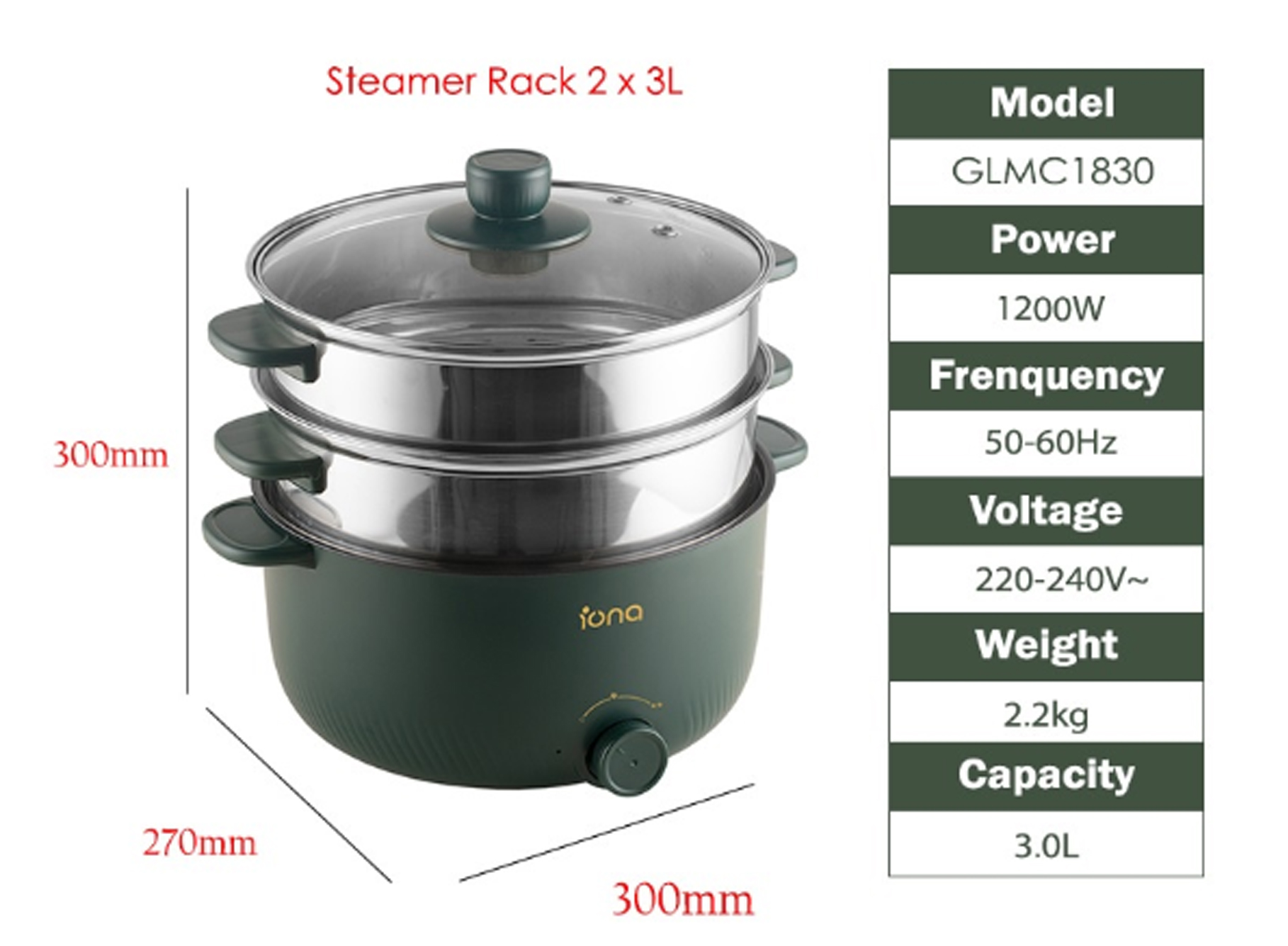 iona 6l multi steamer