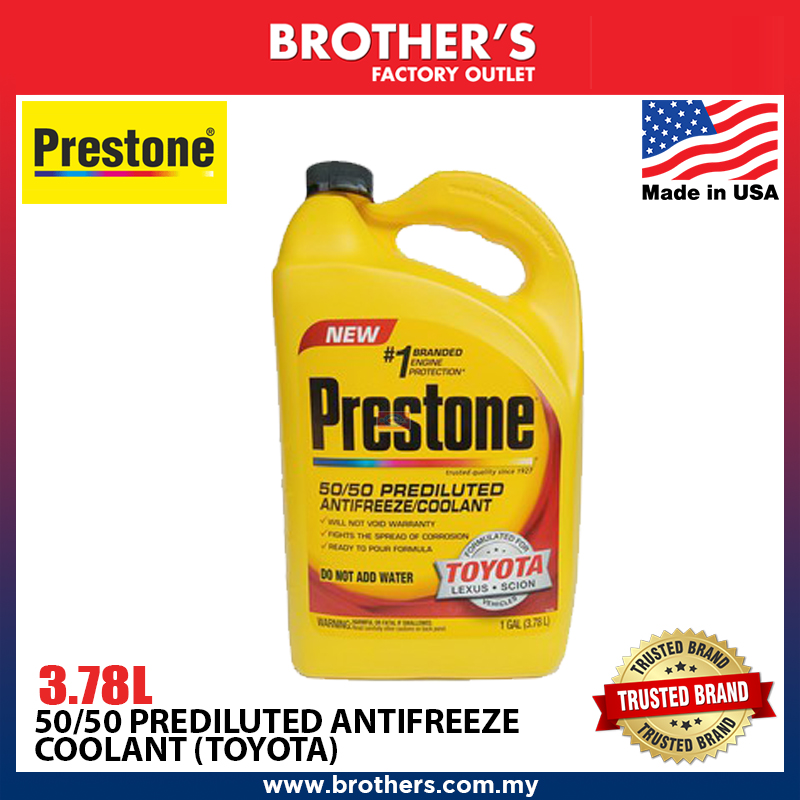 Prestone® 50/50 PREDILUTED ANTIFREEZE COOLANT (TOYOTA) 3.78L Made In