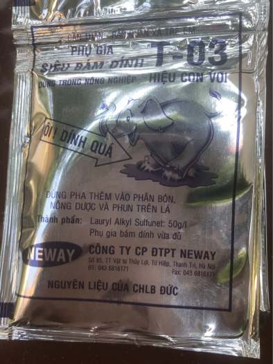 Keo bám dính Con voi T 03 hỗn hợp bám dính của thuốc diệt muỗi giúp thời gian tồn lưu lâu hơn