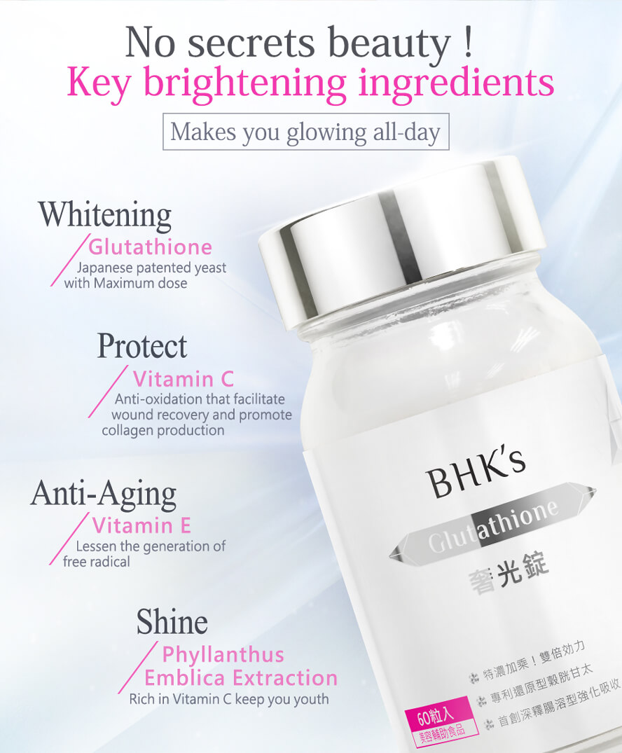 BHKs Advanced Whitening Glutathione Tablets (60 tablets/bottle) 60 Tablets Bottle Bhk'S Brand Tablets Tax Class Default - Lazada