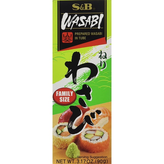 gia vị wasabi s&b prepared wasabi in tube (combo 43g tube + 90g tube) 3