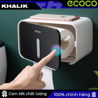 Kệ đựng giấy vệ sinh Ecoco E1903 treo tường không cần khoan đục - Hàng đẹp (đủ 3 màu lựa chọn)