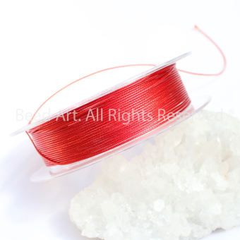 0.5MM/1MM Dây Sáp Bóng Màu Đỏ, Dùng Thắt Vòng Tay, Dây Đeo, Vòng Cổ, Trang Sức