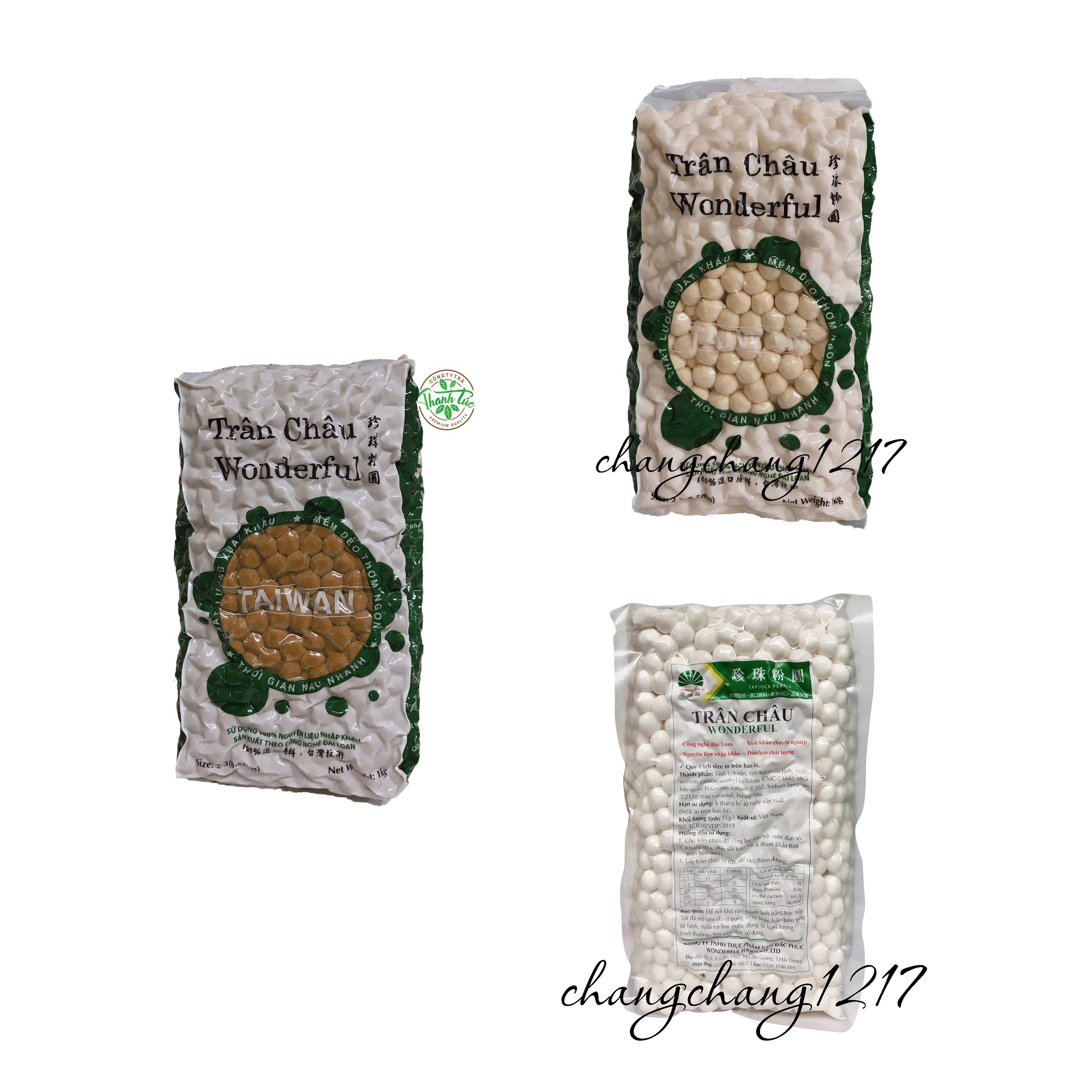 Trân Châu Wonderful Có Đủ Các Mùi Gói 1kg