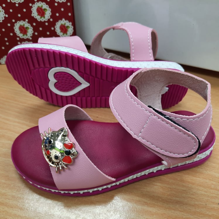 ✨READY STOCK✨ Kasut Kiri Kanan Girl Sandals Kids Baby Fashion Sandal Non-Slip Casual Pu Beach Sandal Design F