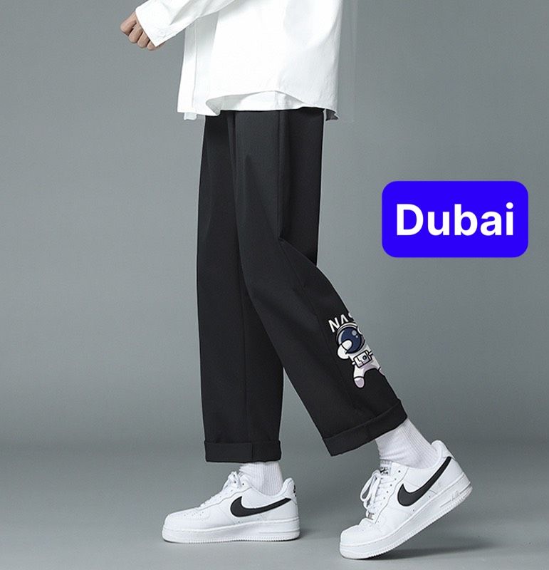 Quần baggy nam nữ Unisex ống rộng in hình Nasa - Kiểu quần Kaki Nam Nữ Ống Suông Basic Unisex Hot Trend 2023 - Dubai Fashion