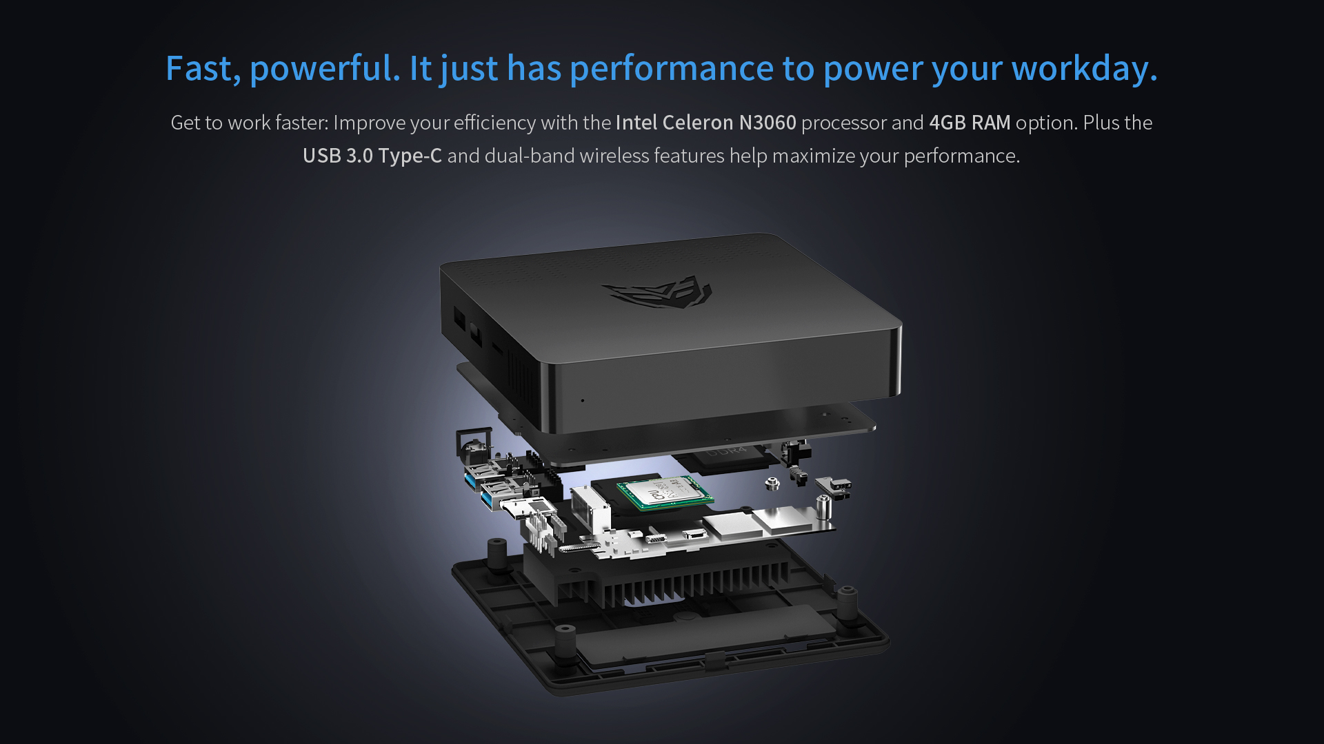 ภาพที่ให้รายละเอียดเกี่ยวกับ BMAX B1 MiniPC มินิ พีซี CPU Intel Celeron J3060  4GB RAM SSD 64GB HDMI VGA Computer ประกัน 1 ปีในไทย