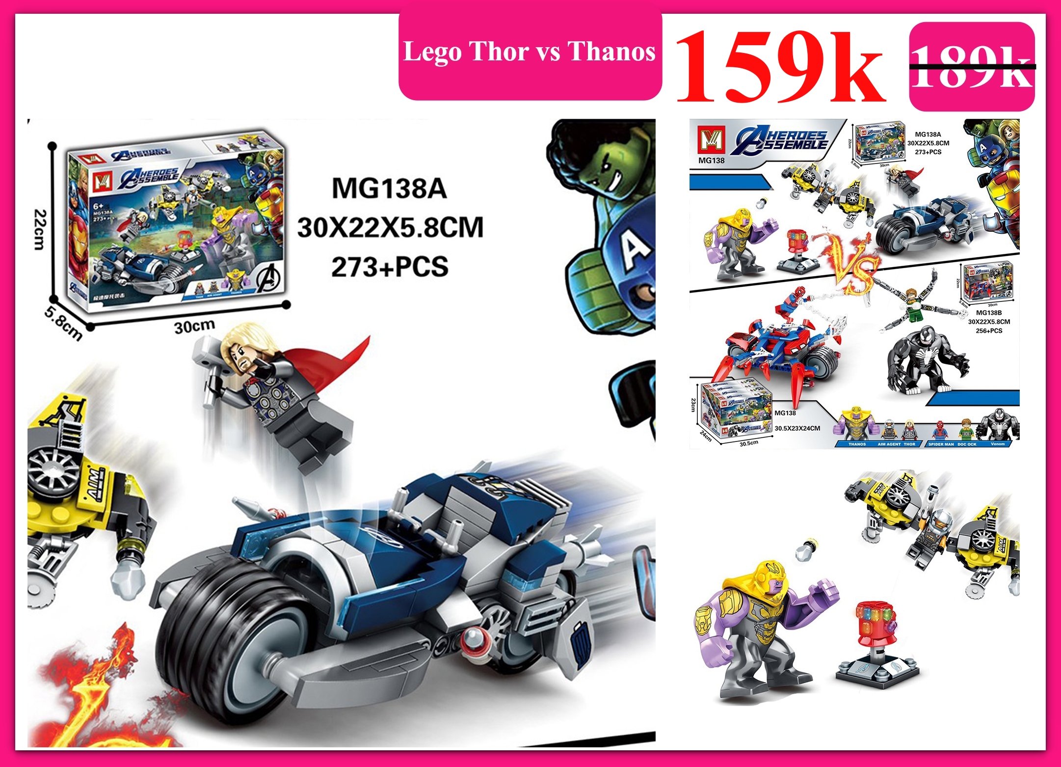 Đồ chơi lắp ráp siêu anh hùng MARVEL Maly Toys For Kids