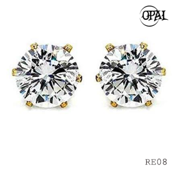 Hoa tai bạc đính đá thương hiệu OPAL