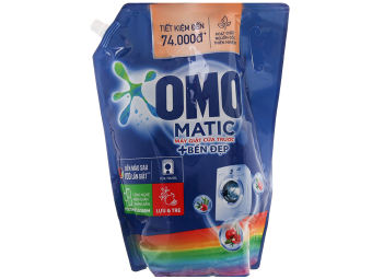 Nước giặt Omo matic bền đẹp cửa trước lựu & tre 3.6kg