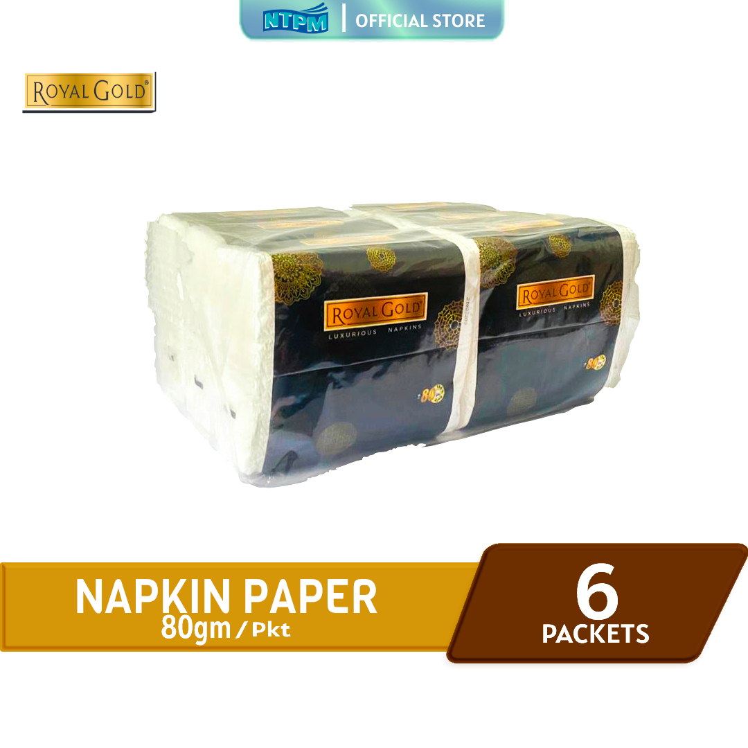 Royal Gold Luxurious Napkin Paper 80gm x 6 packets
